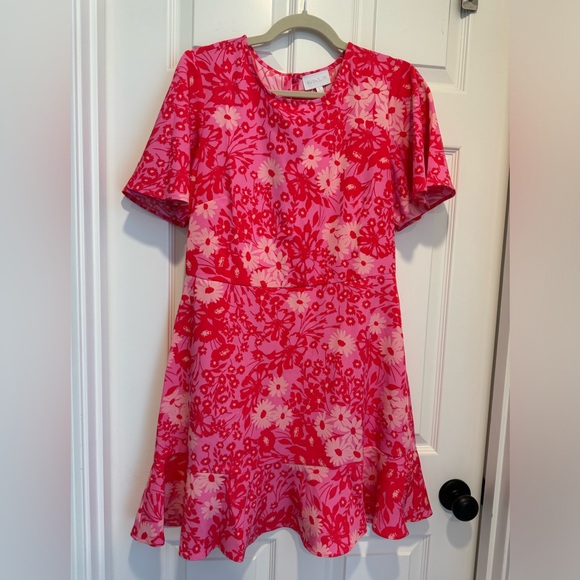 Lover Girl Flouncy Flare Mini Dress Sugar lips large new with tags - Picture 6 of 15